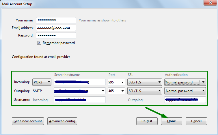 mailbird change pop3 password